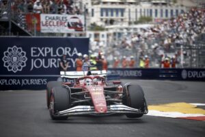 Charles Leclerc (Ferrarti), en acción en los libres del GP de Mónaco de F1. EFE/EPA/YOAN VALAT