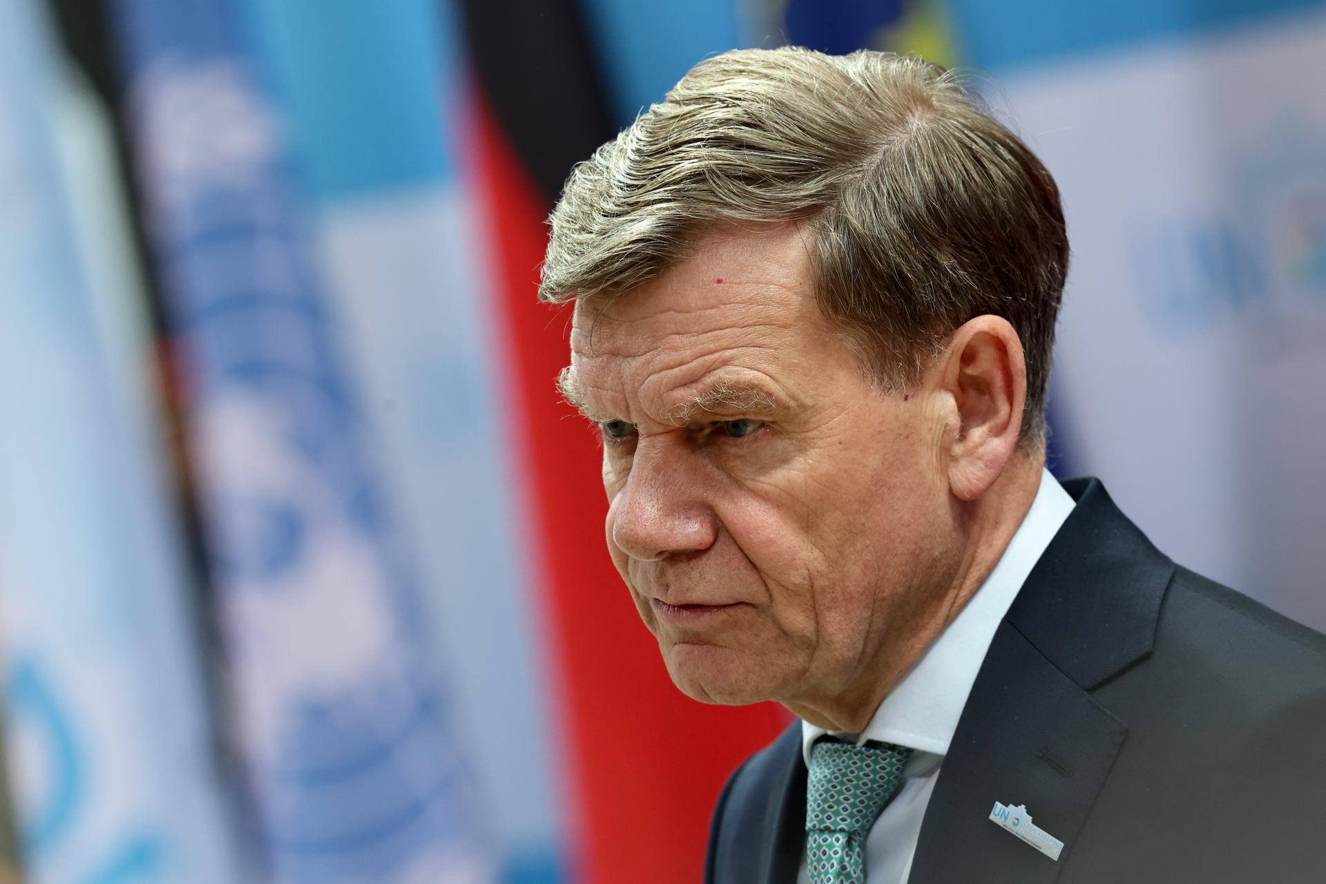 El ministro de Asuntos Exteriores de Alemania, Johann Wadephul, durante la reunión ministerial de la ONU en Berlín. EFE/EPA/FILIP SINGER