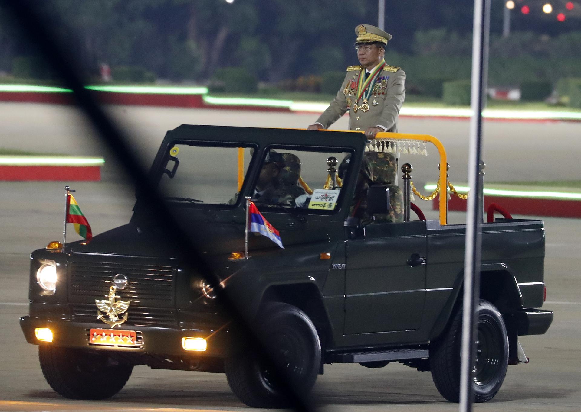 Fotografía de archivo del jefe de la junta militar birmana, Min Aung Hlaing.
EFE/EPA/NYEIN CHAN NAING