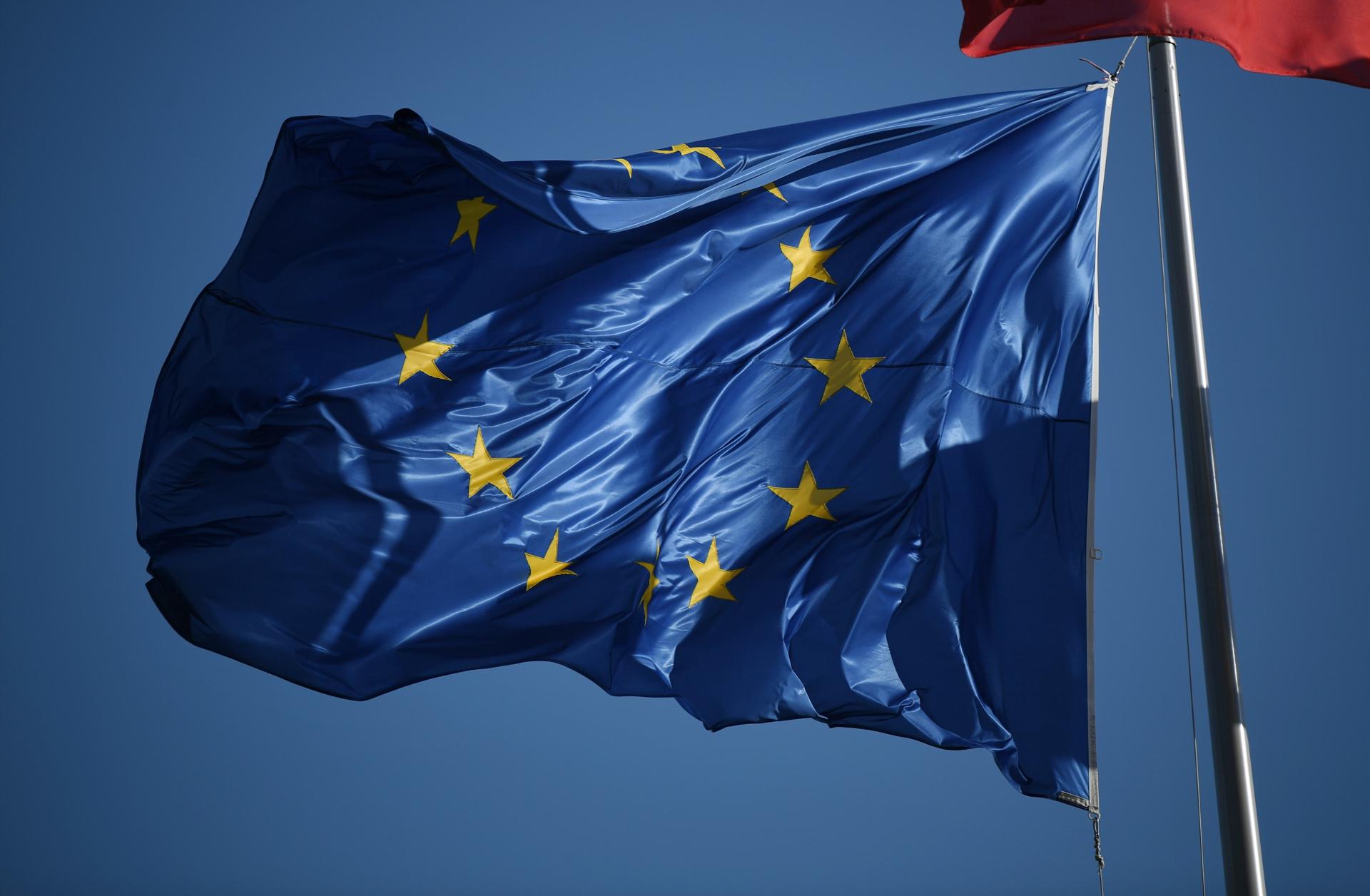 Imagen de archivo de la bandera de la Unión Europea (UE). EFE/ Patrick Seeger