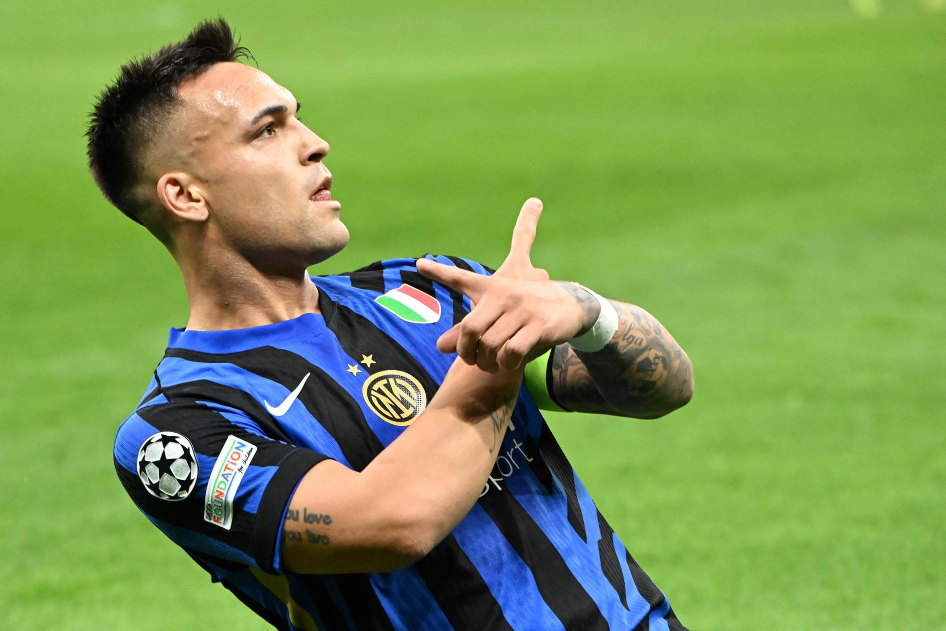 Lautaro MartÍnez, delantero del Inter, en una foto de archivo. EFE/EPA/DANIEL DAL ZENNARO