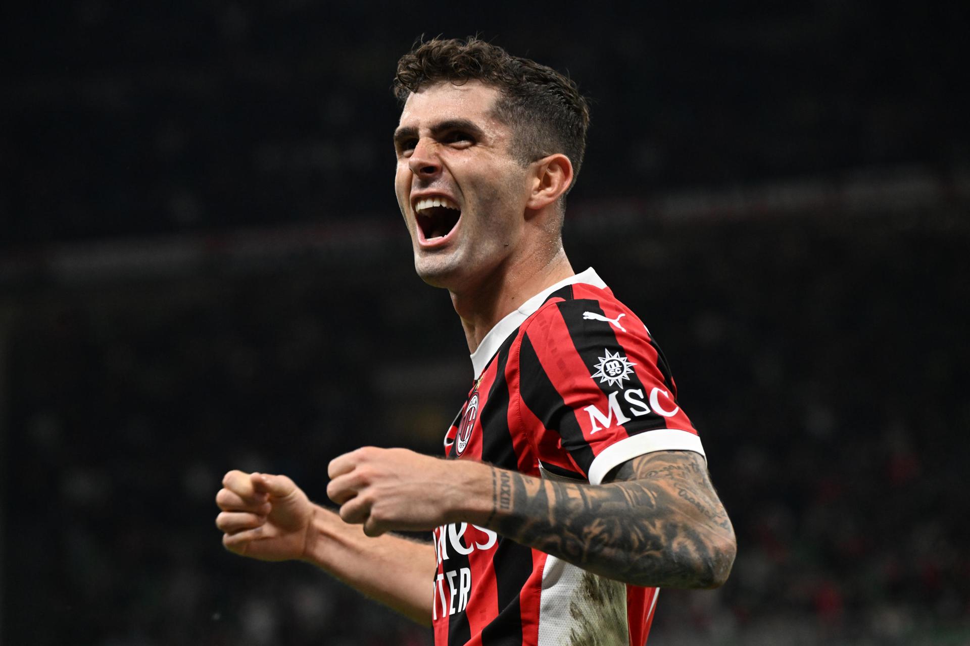 Christian Pulisic celebra el 2-1. EFE/EPA/Daniel Dal Zennaro