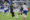 Francisco Pizzini (i) de Vélez disputa un balón con Javier Domínguez (2-i) de Olimpia en un partido de la fase de grupos de la Copa Libertadores. EFE/ Luciano González
