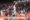 Luka Bozic (i) del Lleida en acción ante Rodions Kurucs del UCAM Murcia este domingo, durante el partido de la jornada 30 de la Liga Endesa, entre el Força Lleida y el UCAM Murcia, en Lleida.