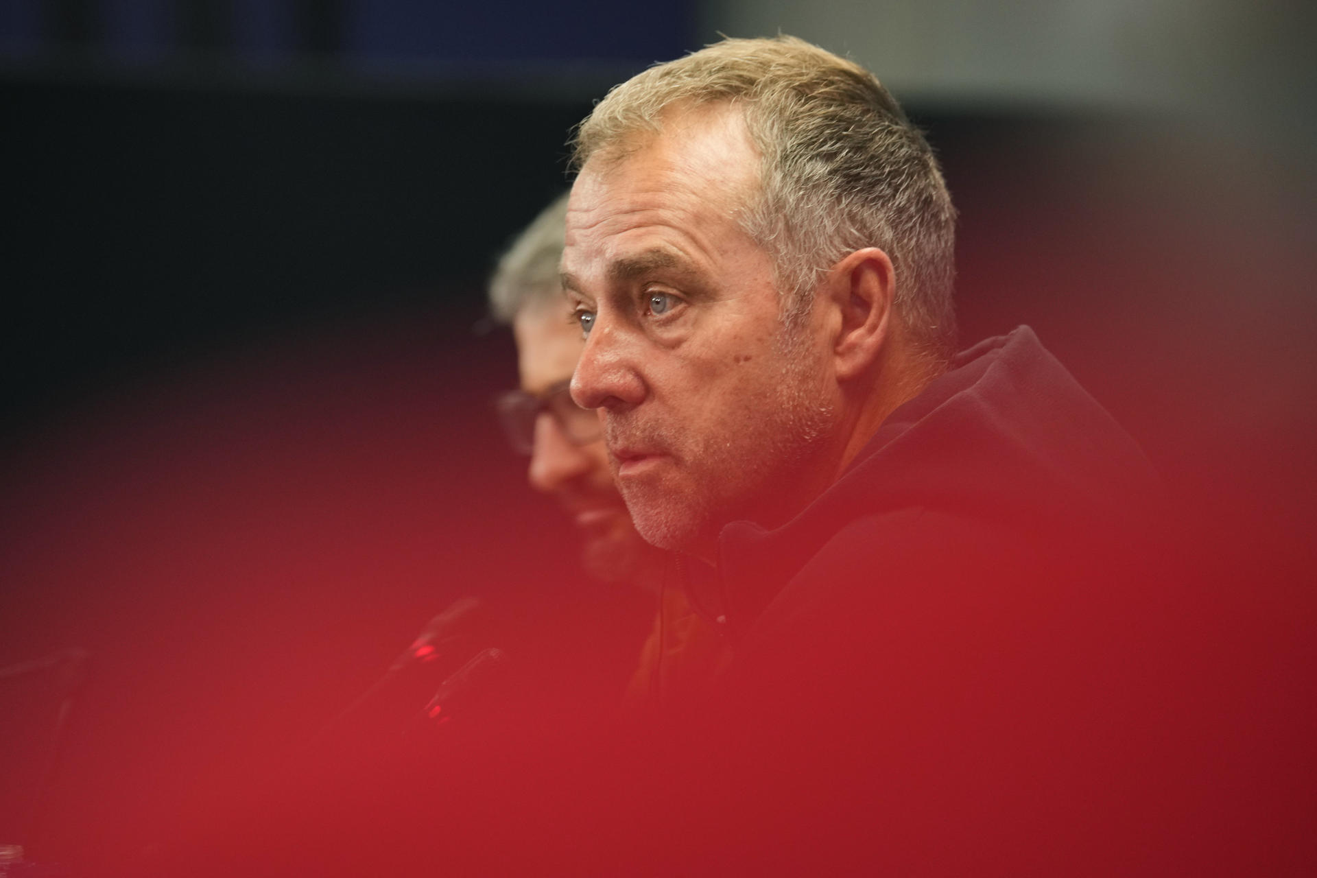 El entrenador alemán del FC Barcelona, Hansi Flick, durante la rueda de prensa ofrecida en la Ciudad Deportiva Joan Gamper, de cara la partido de la Liga que jugarán contra el Real Valladolid. EFE/Alejandro García