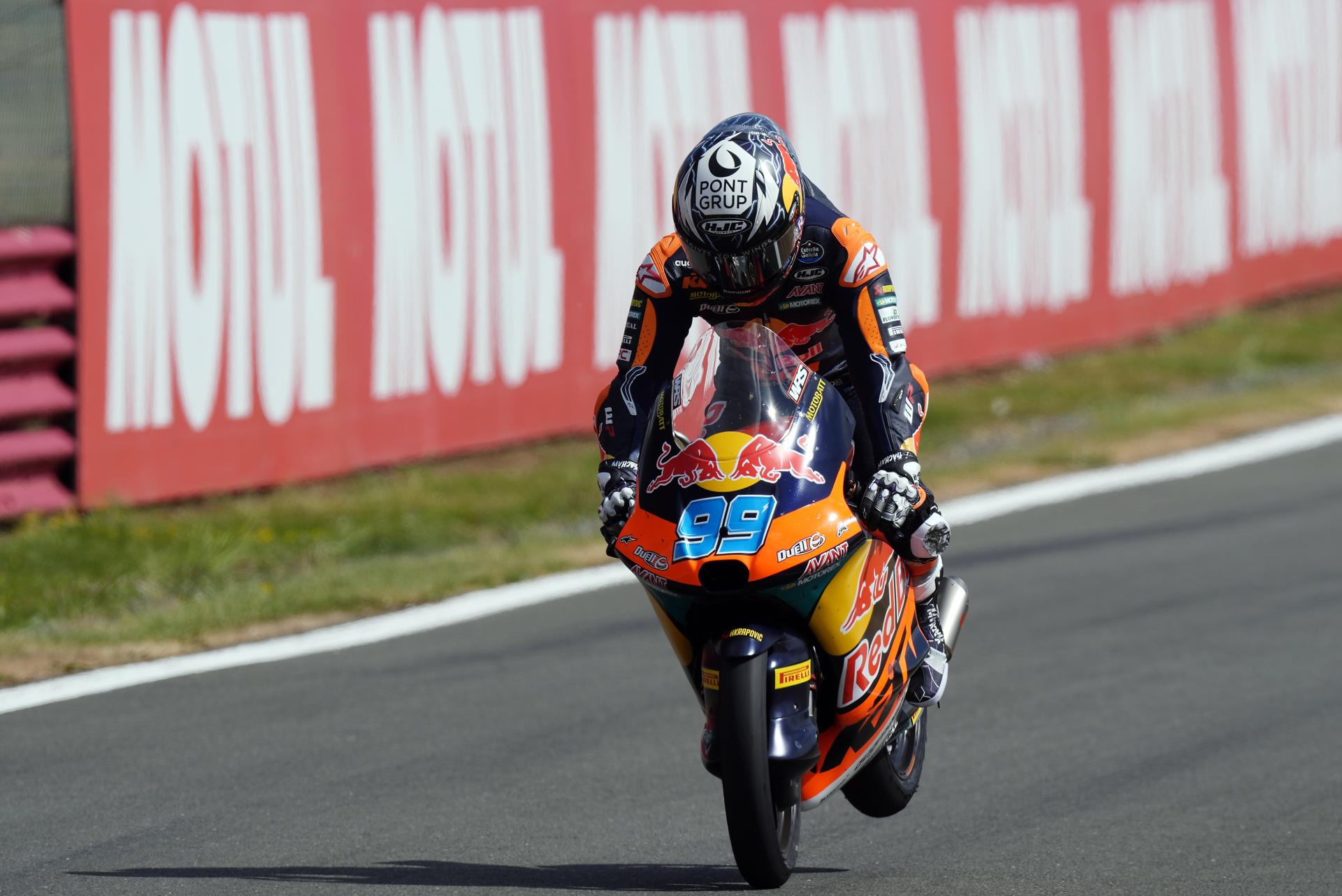 El piloto español José Antonio Rueda (KTM) en el Gran Premio del Reíno Unido de Moto3, EFE/EPA/TIM KEETON