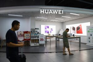 Tienda de Huawei en Pekín, este lunes. EFE/EPA/WU HAO