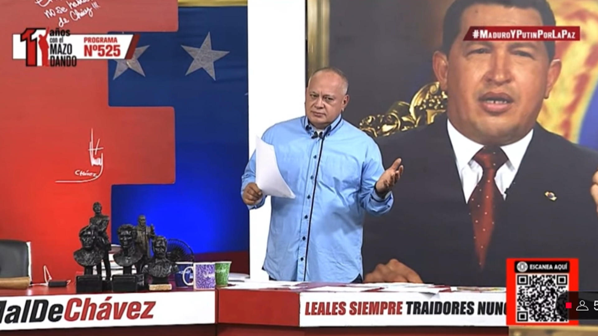 Captura de pantalla donde aparece el ministro de Interior y número dos del chavismo, Diosdado Cabello. EFE/ EFE