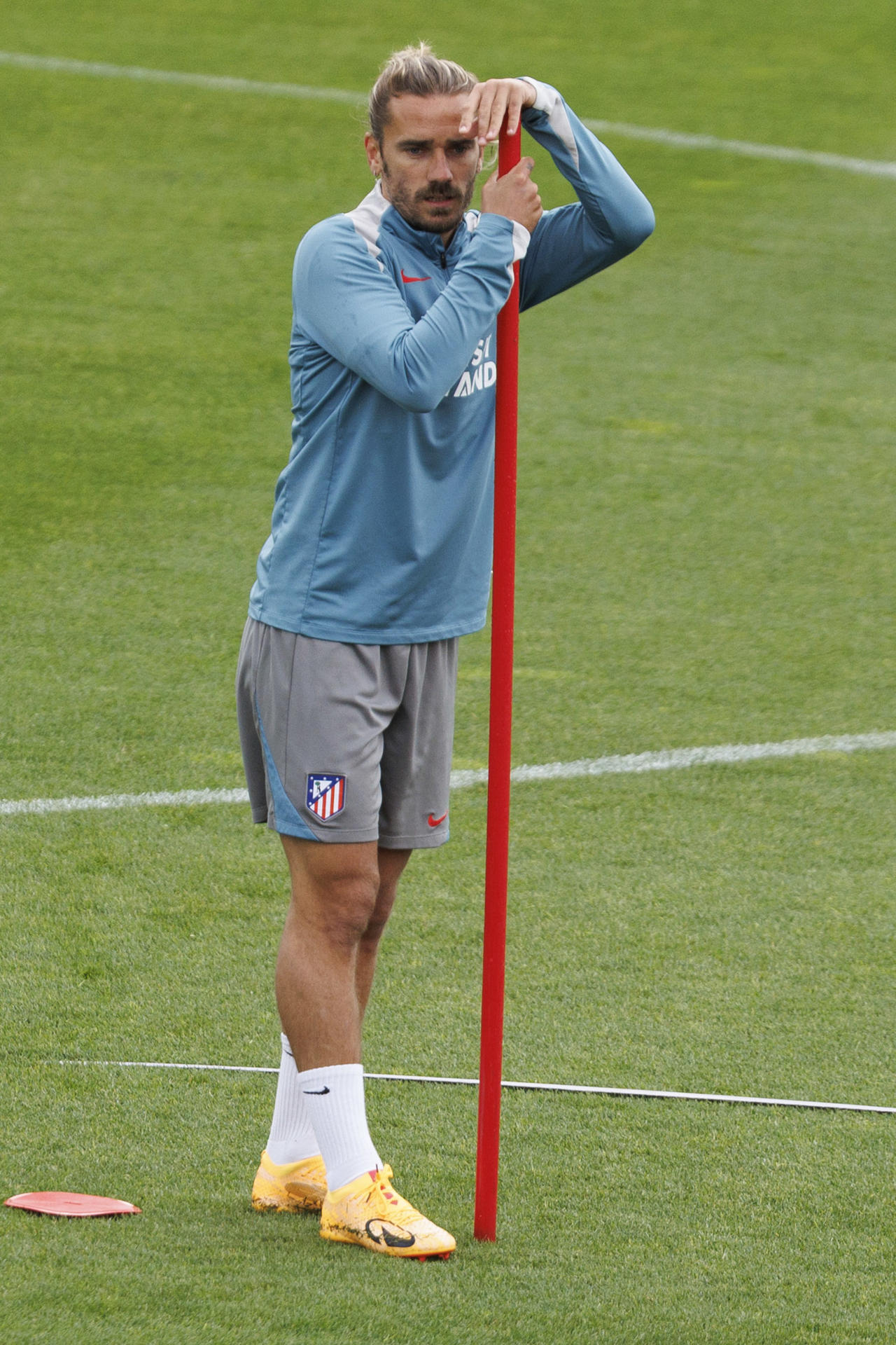 Griezmann, durante el entrenamiento. EFE/Sergio Pérez