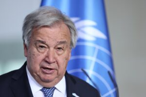 Fotografía de archivo del secretario general de la ONU, António Guterres. EFE/EPA/HANNIBAL HANSCHKE