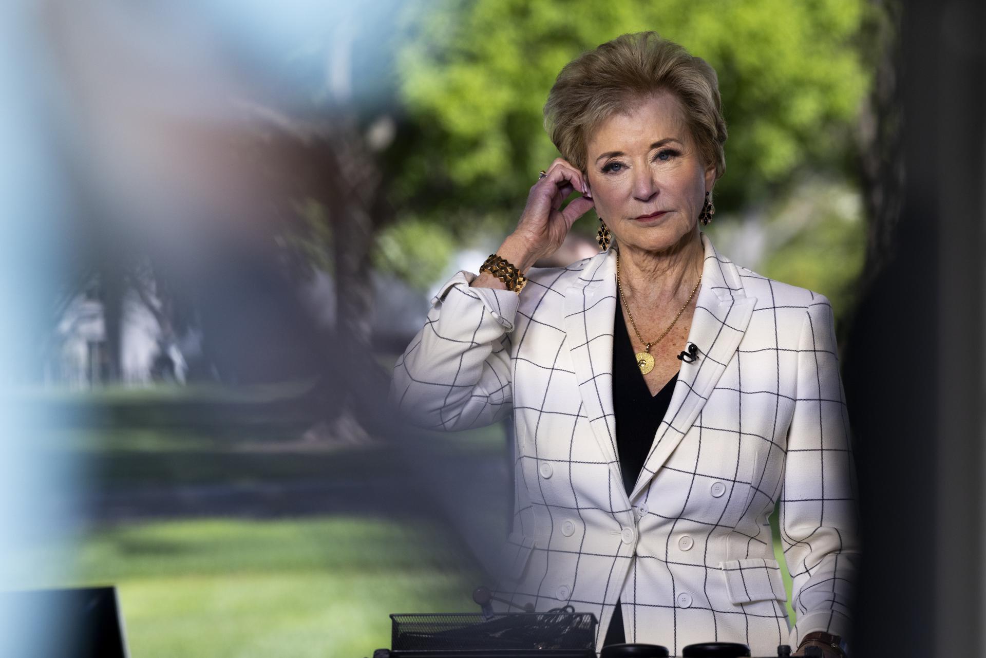 La secretaria de Educación de Estado Unidos, Linda McMahon, en una foto de archivo. EFE/EPA/SHAWN THEW