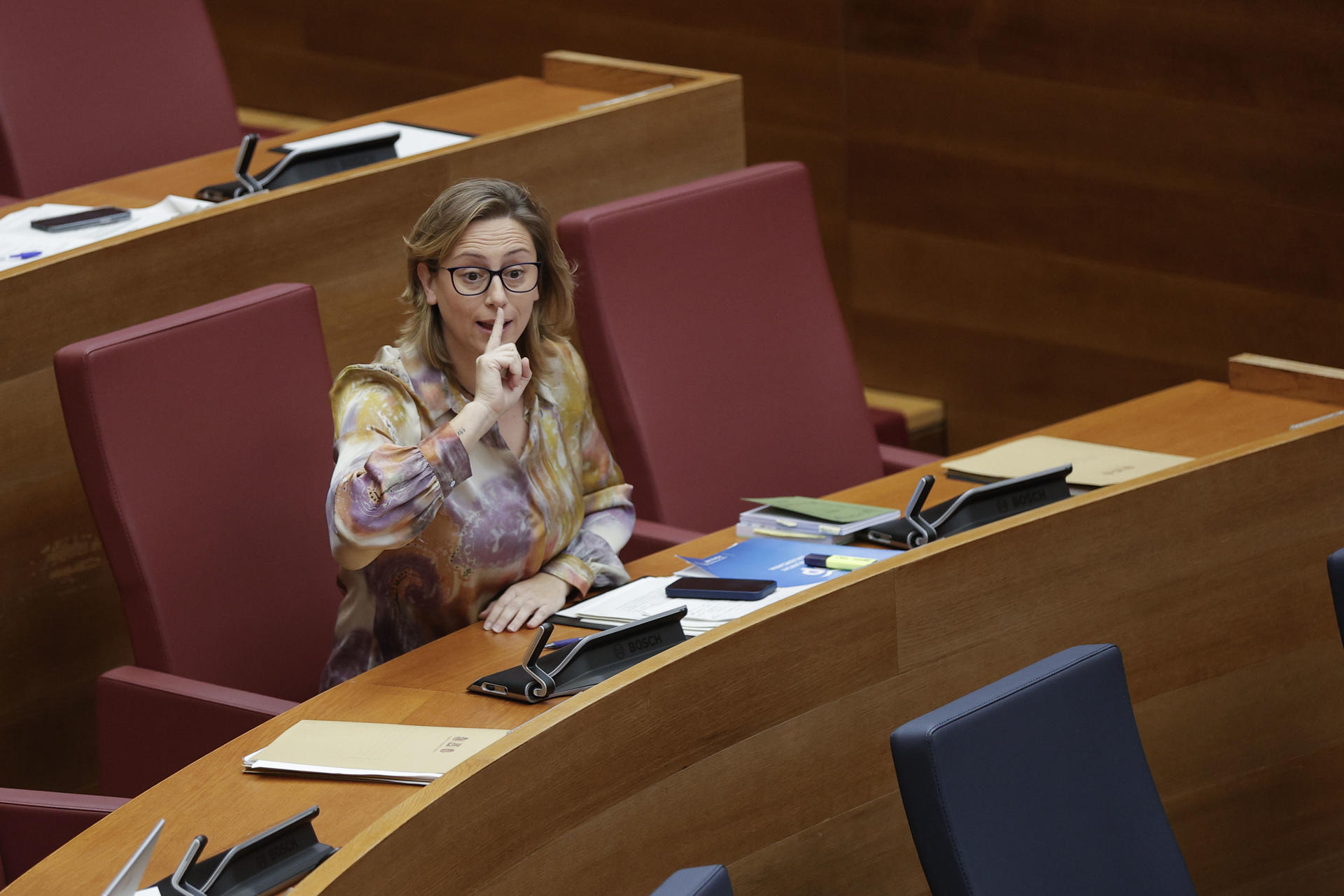 Imagen de archivo de la portavoz adjunta del Grupo Popular en Les Corts Valencianes, Laura Chulià .EFE/ Manuel Bruque