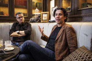 Entrevista con Rodrigo Cortés y Tomás Hijo por el cómic 'La piedra blanda' en Madrid. EFE / Rodrigo Jimenez