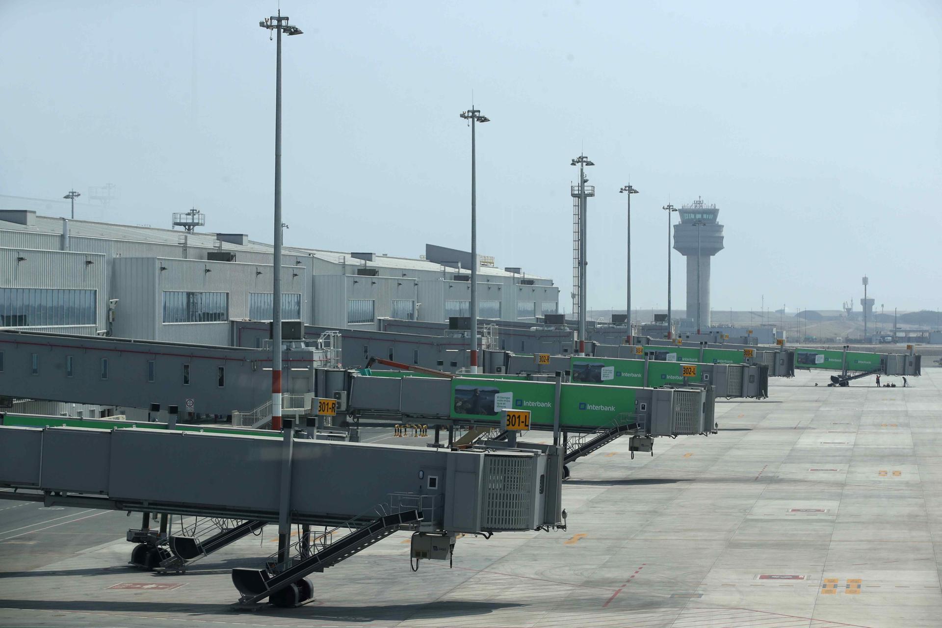 Vista general de un sector del nuevo aeropuerto internacional Jorge Chávez, el pasado 6 de mayo, en Lima (Perú). EFE/Paolo Aguilar