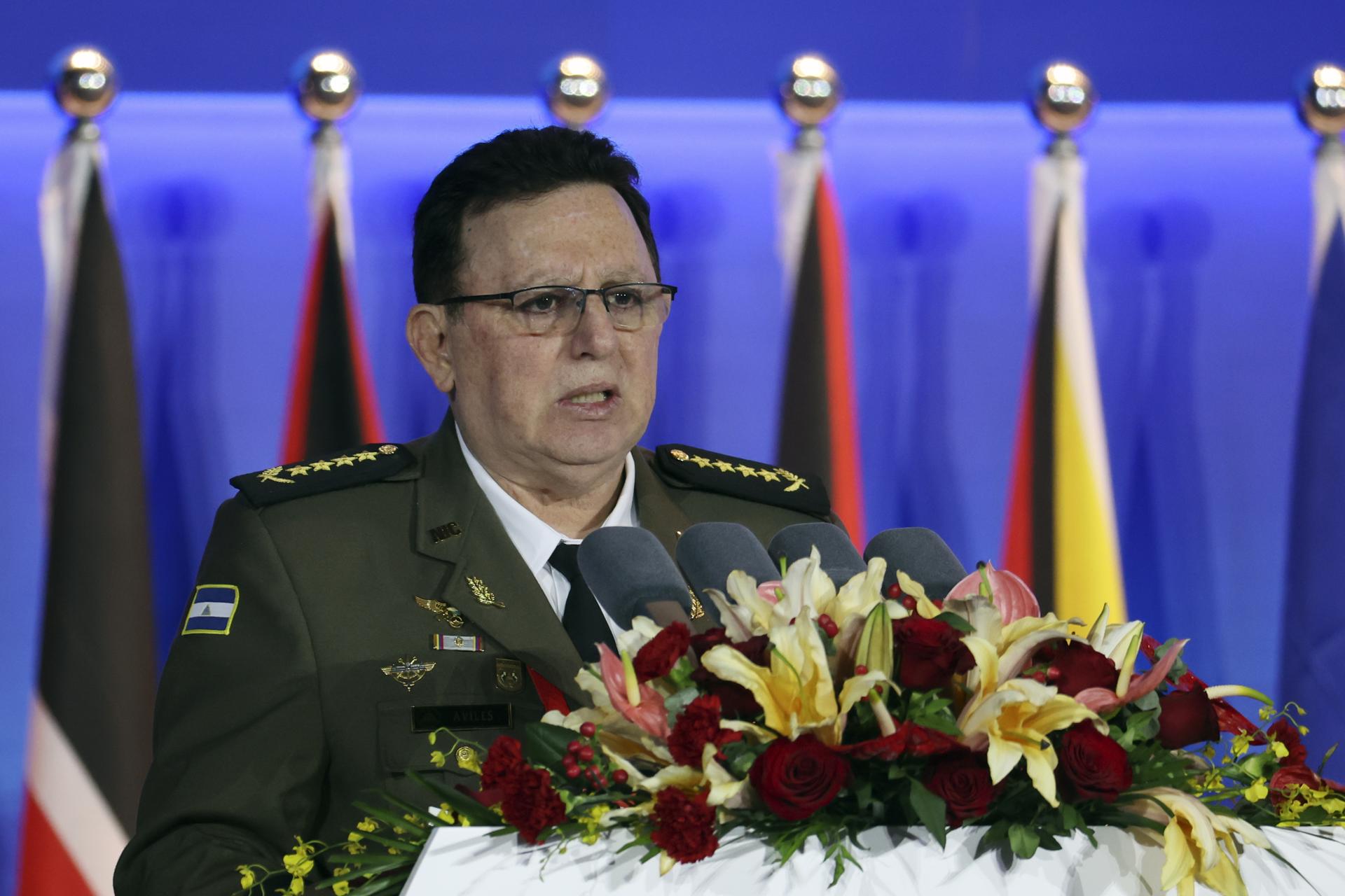 Fotografía de archivo del Comandante en Jefe del Ejército de Nicaragua, Julio César Avilés Castillo, en Pekín (China). EFE/Florence Lo/Pool