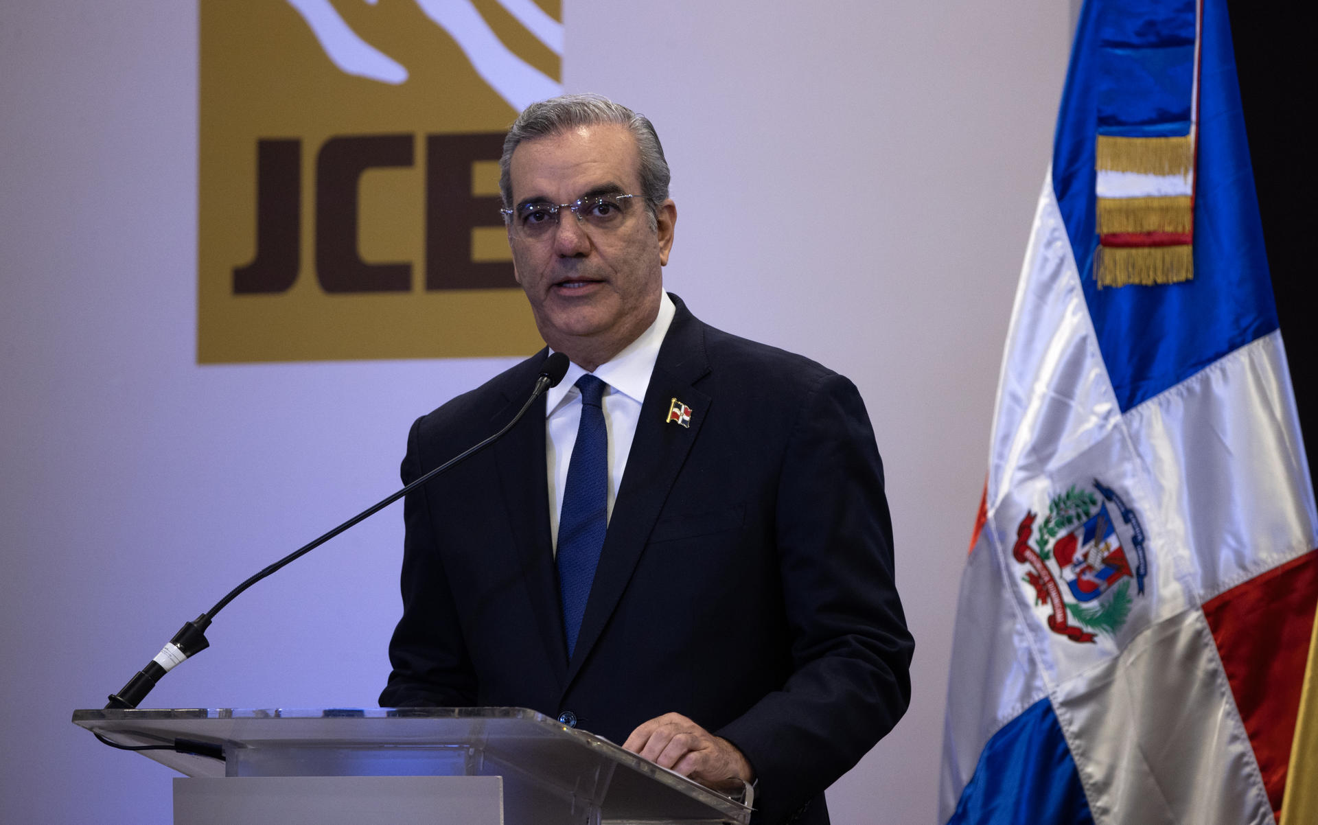Fotografía de archivo del presidente de República Dominicana, Luis Abinader. EFE/ Orlando Barría