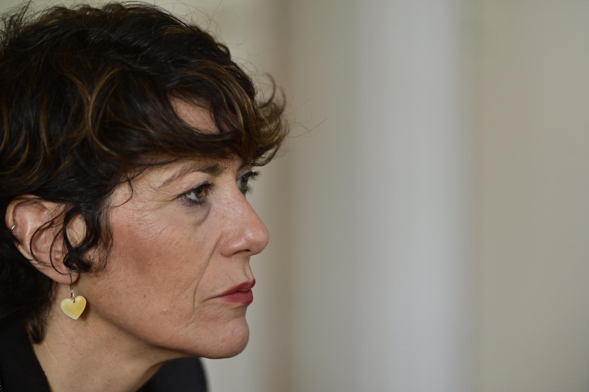 La ministra de Inclusión Social y Migración de España, Elma Saiz, habla en entrevista con EFE este jueves, en la residencia del embajador de España en Buenos Aires (Argentina). EFE/ Matías Martin Campaya