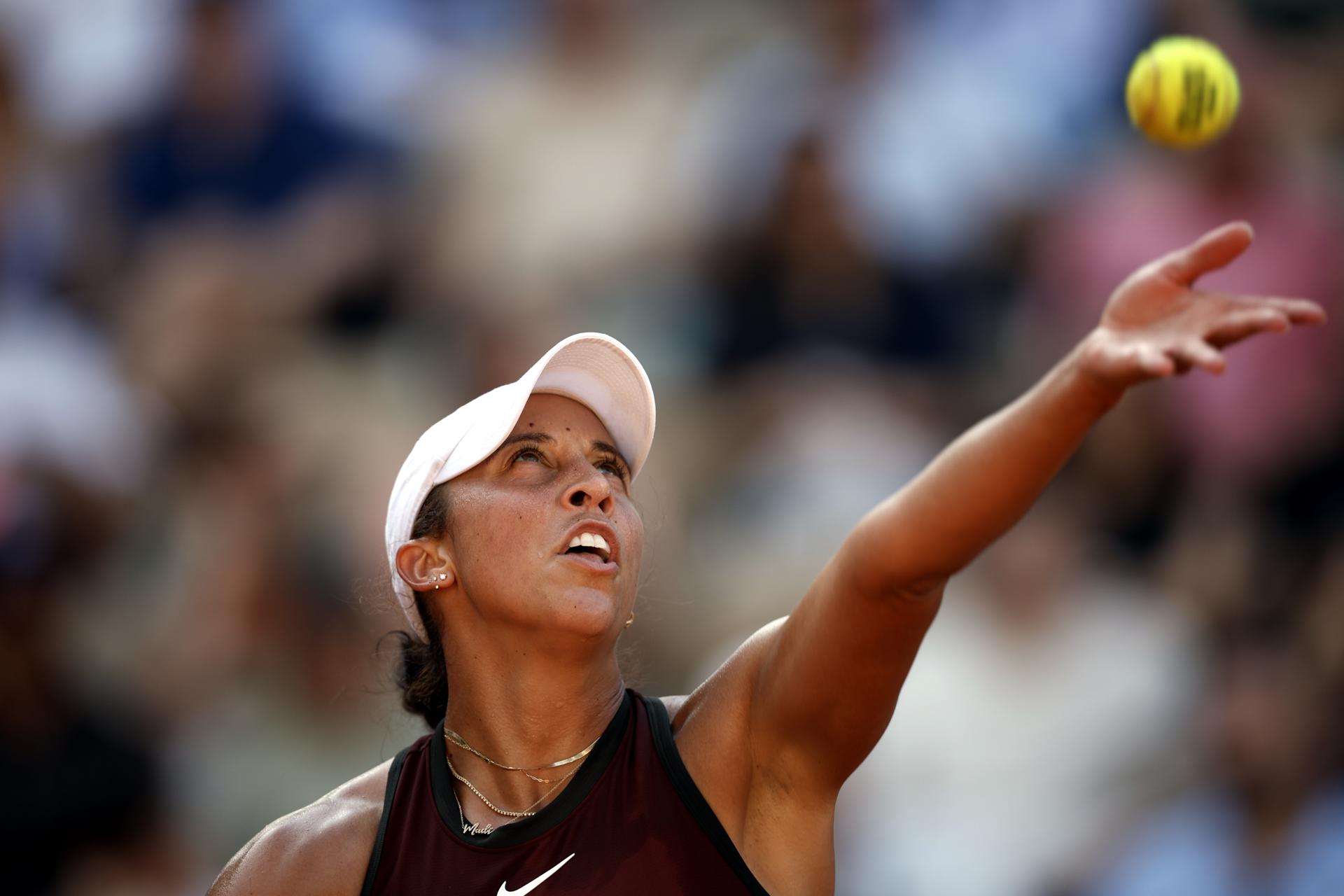 La estadounidense Madison Keys en Roland Garros. EFE/EPA/YOAN VALAT