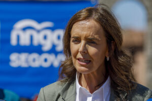 La vicesecretaria de Organización Territorial, Carmen Fúnez, este domingo, durante un acto con jóvenes de NNGG celebrado en Segovia. EFE/ Pablo Martín