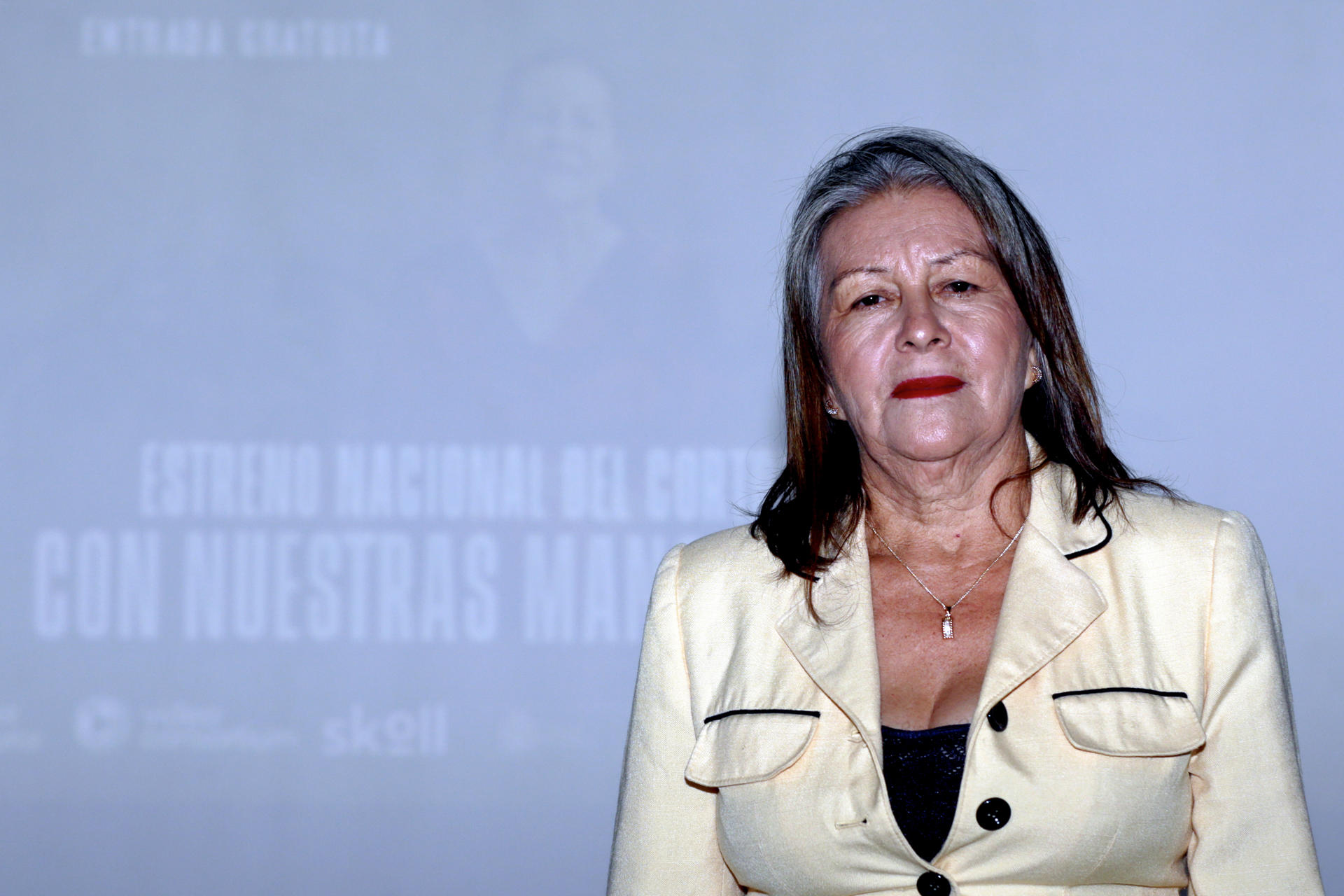 Carmen Maldonado, una cafetalera de 63 años originaria del municipio de La Labor, posa durante una entrevista con EFE en Tegucigalpa (Honduras). EEFE/ Gustavo Amador