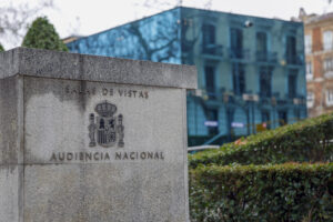 Imagen de archivo de la entrada de la Audiencia Nacional. EFE/Mariscal