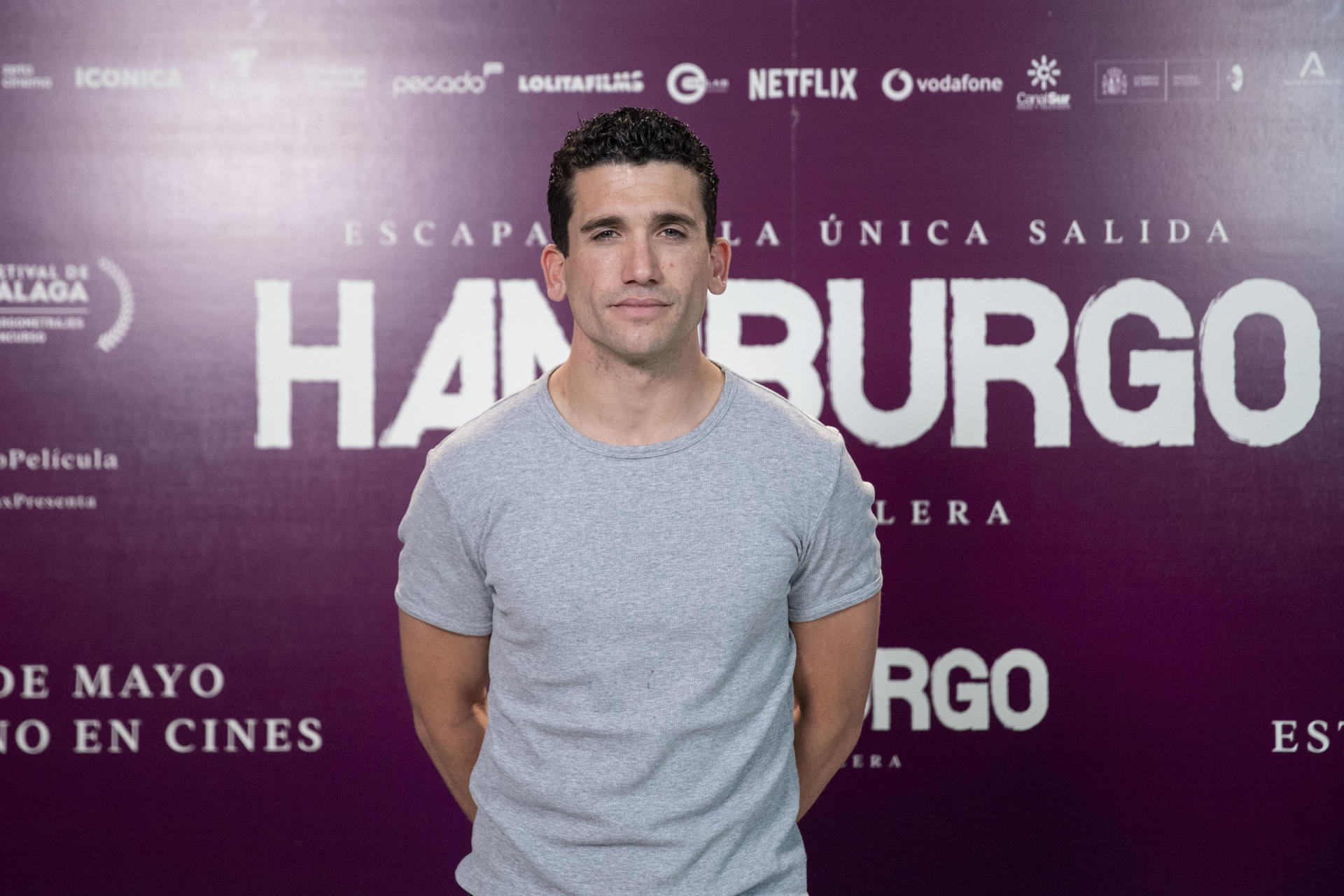 El actor Jaime Lorente posa durante la presentación de la película 'Hamburgo', en Madrid. EFE/Alberto Aguado