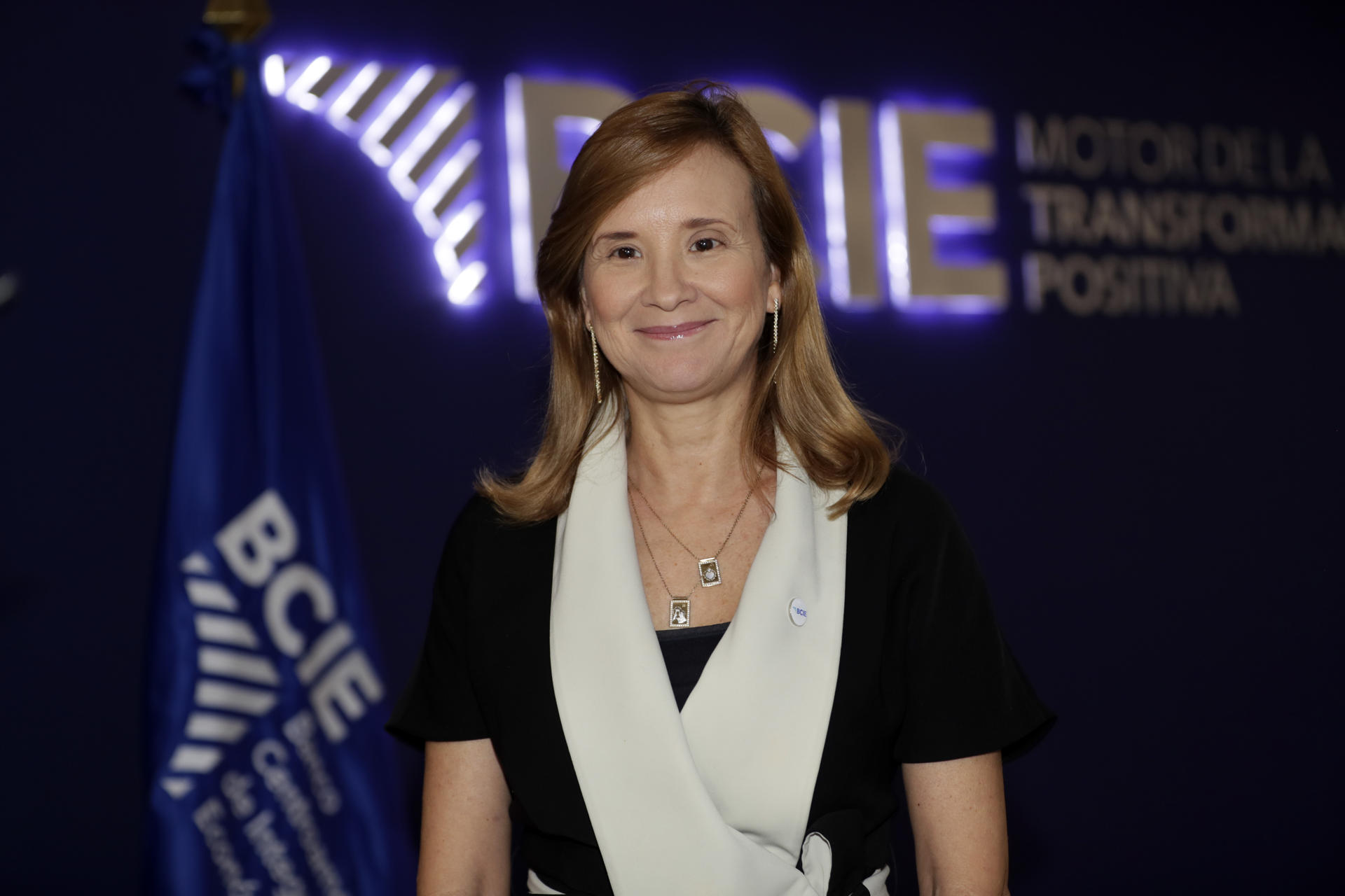 La presidenta del Banco Centroamericano de Integración Económica (BCIE), Gisela Sánchez, durante una entrevista con EFE,  este jueves, 29 de mayo, en Tegucigalpa (Honduras). EFE/Gustavo Amador