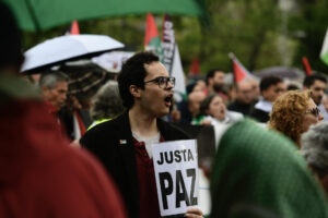 Imagen de archivo de una manifestación contra la guerra de Gaza. EFE/Víctor Lerena
