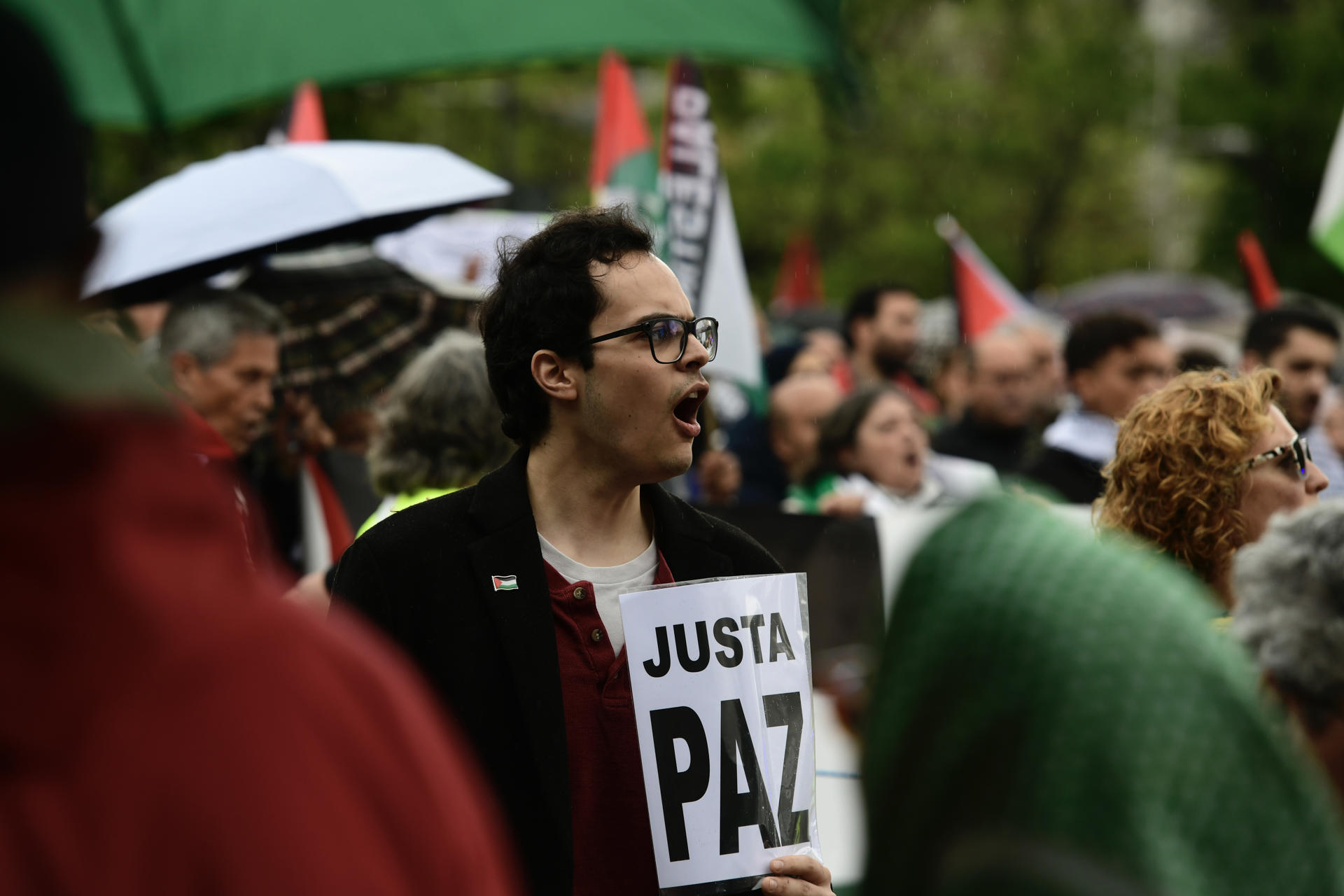 Imagen de archivo de una manifestación contra la guerra de Gaza. EFE/Víctor Lerena