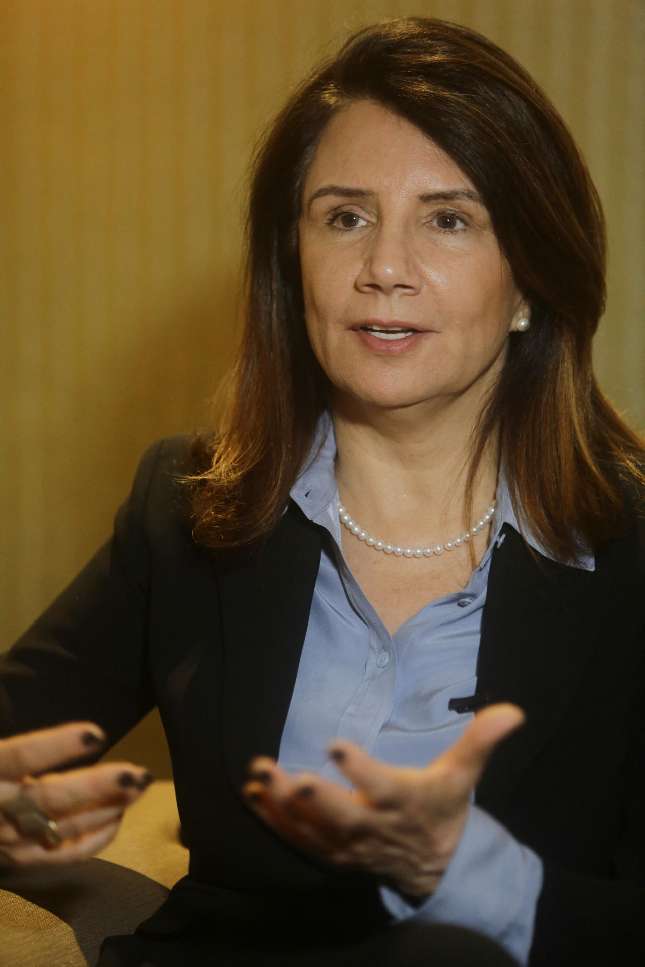 La directora ejecutiva de la Conferencia de las Naciones Unidas sobre el Cambio Climático (COP30), la brasileña Ana Toni, habla durante una entrevista con EFE en Ciudad de Panamá. EFE/ Carlos Lemos