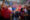 El ministro de interior y justicia, Diosdado Cabello (i), camina junto a Yorely Bernal (c), madre de Maikelys Espinoza, durante una manifestación este jueves, en el marco del Día Internacional del Trabajo, en Caracas (Venezuela). EFE/ Miguel Gutiérrez