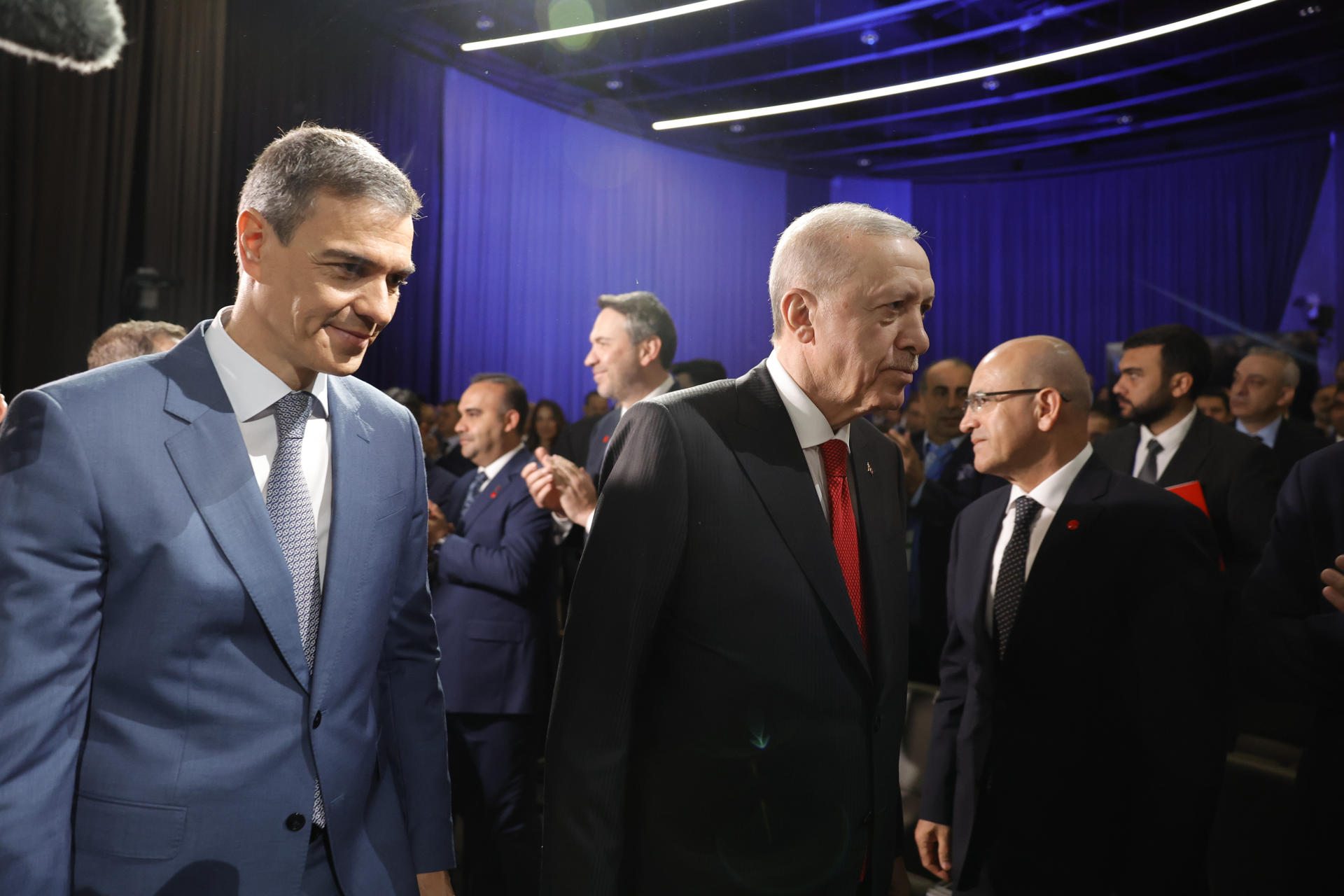 Imagen de archivo del jefe del Gobierno, Pedro Sánchez, y el presidente de Turquía, Recep Tayyip Erdogan. EFE/ Zipi Aragón