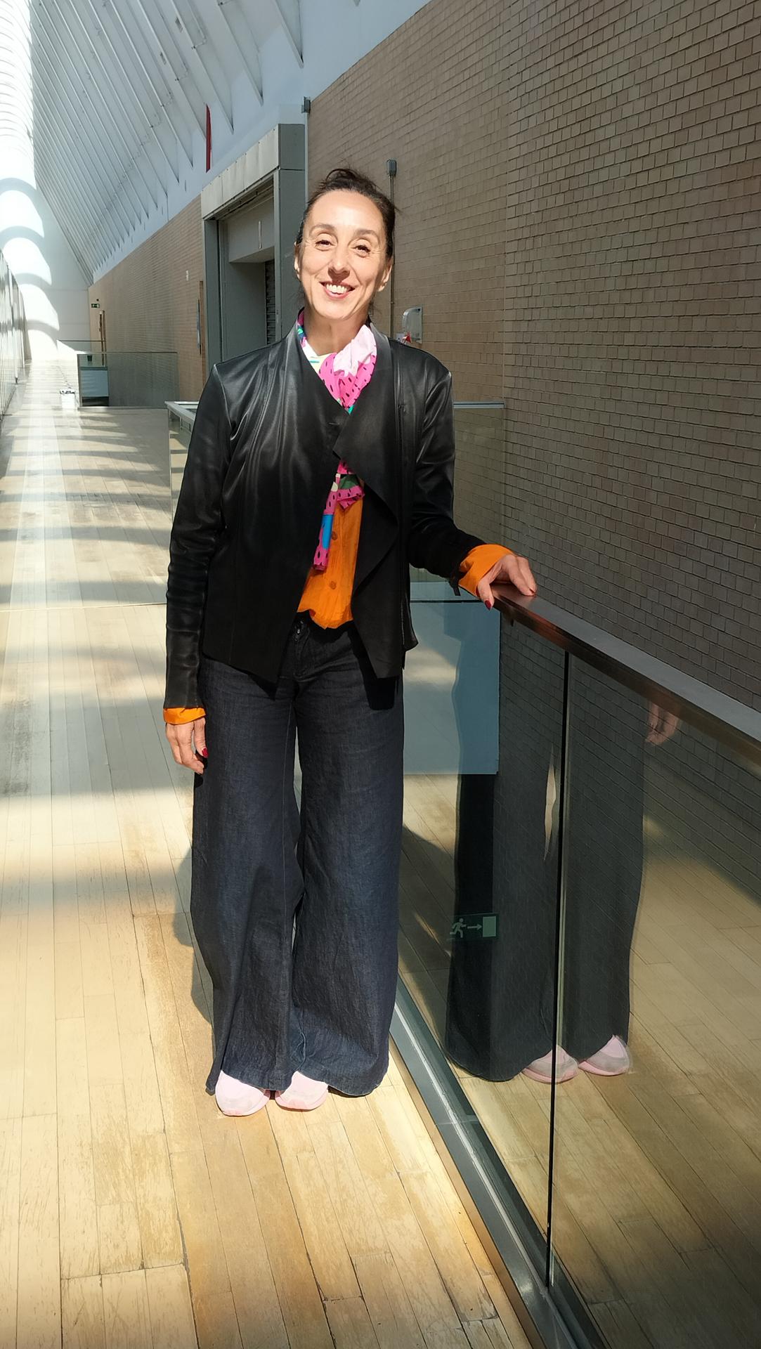 Muriel Romero, directora de la Compañía Nacional de Danza, este martes en Teatros del Canal donde ha presentado su nuevo espectáculo "Incubatio Circumambulatio". EFE/Inma Tapia
