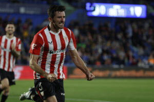 El centrocampista uruguayo del Getafe, Mauro Arambarri, durante el encuentro correspondiente a la jornada 36 que disputan hoy jueves Getafe y Athletic en el Coliseum de Getafe. EFE / Mariscal.