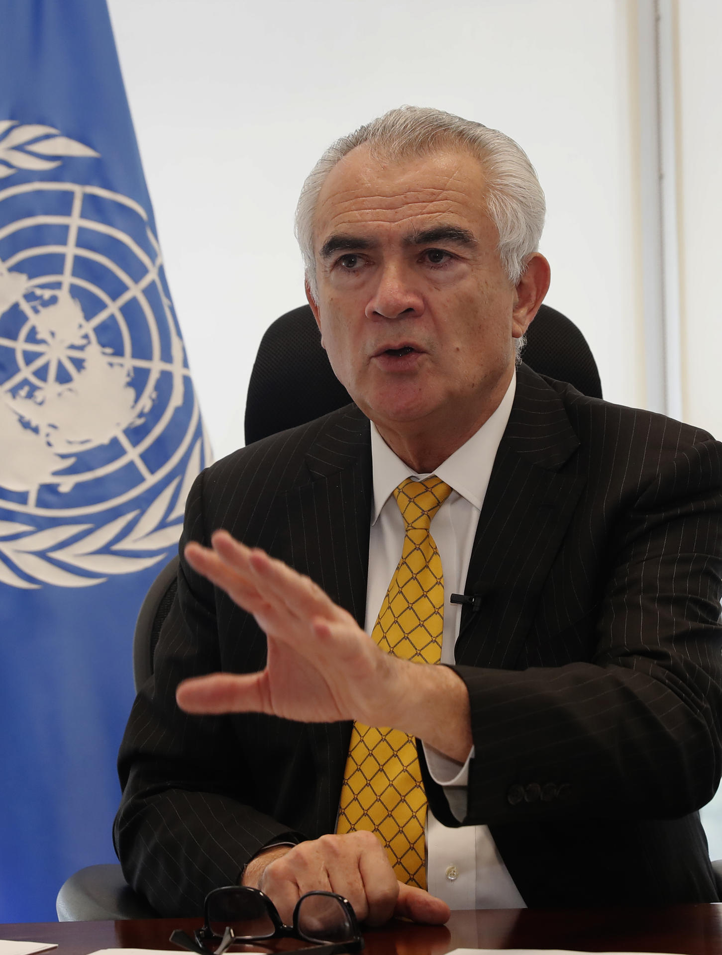El secretario Ejecutivo de la Comisión Económica para América Latina y el Caribe (Cepal), José Manuel Salazar-Xirinachs, habla durante una entrevista con EFE este viernes, en Ciudad de México (México). EFE/ Mario Guzmán