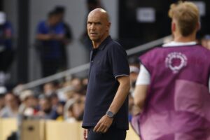Thomas Letsch, entrenador del Salzburgo. EFE/EPA/SHAWN THEW