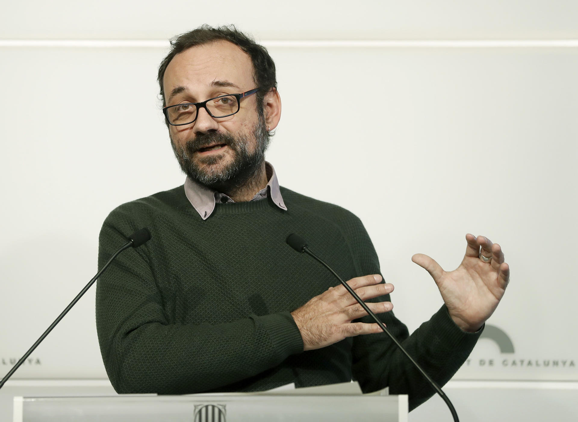 Benet Salellas, en 2017 durante su etapa como diputado de la CUP. EFE/Andreu Dalmau.