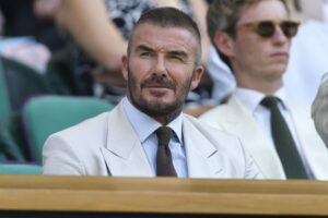 El exjugador David Beckham en Wimbledon. EFE/EPA/TOLGA AKMEN
