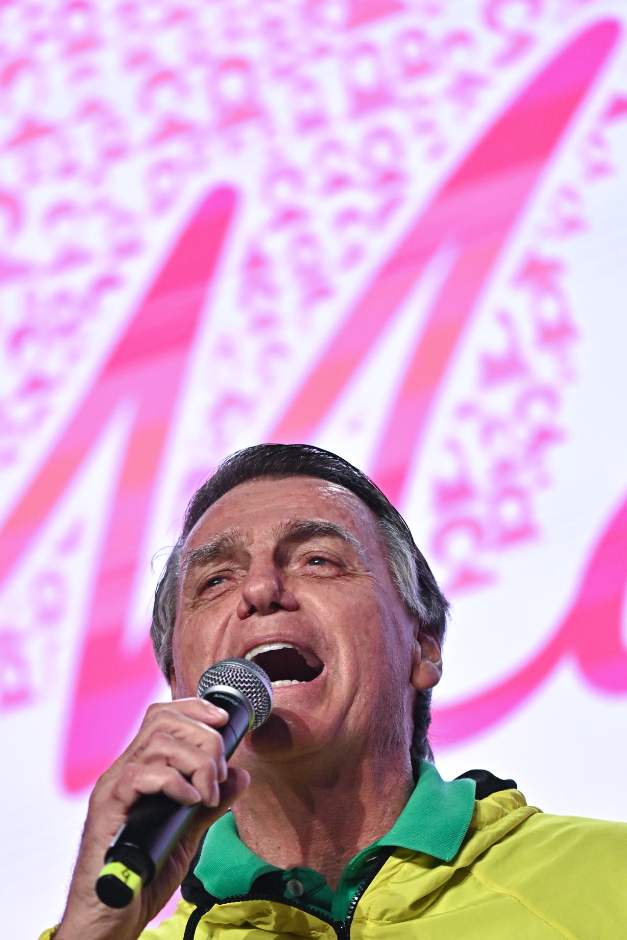 El expresidente de Brasil Jair Bolsonaro habla durante el encuentro nacional de mujeres representantes del Partido Liberal, este 6 de junio de 2025, en Brasilia (Brasil). EFE/ Andre Borges