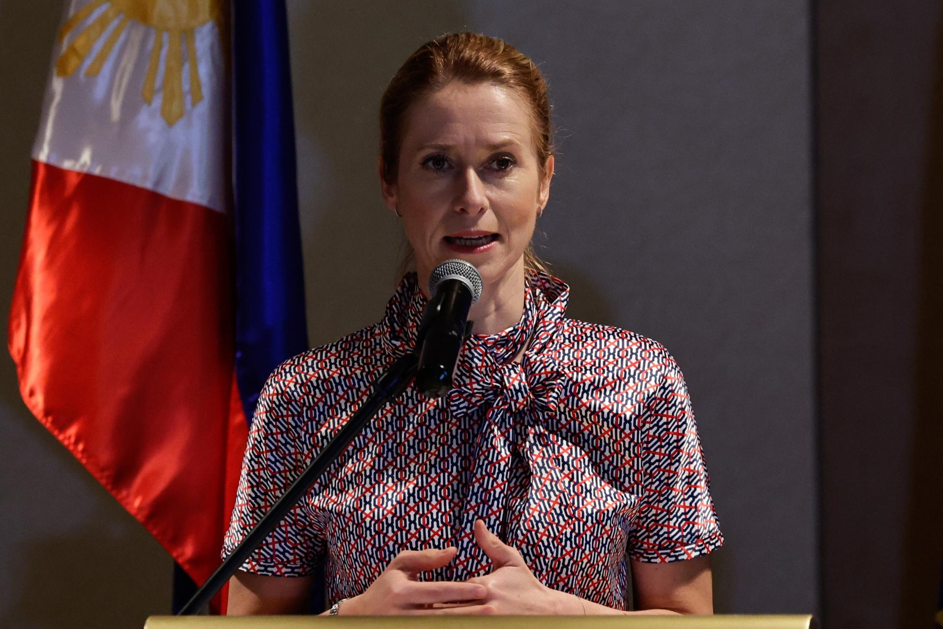La alta representante de Asuntos Exteriores y Política de Seguridad y Vicepresidenta de la Comisión Europea, Kaja Kallas. EFE/EPA/ROLEX DELA PENA
