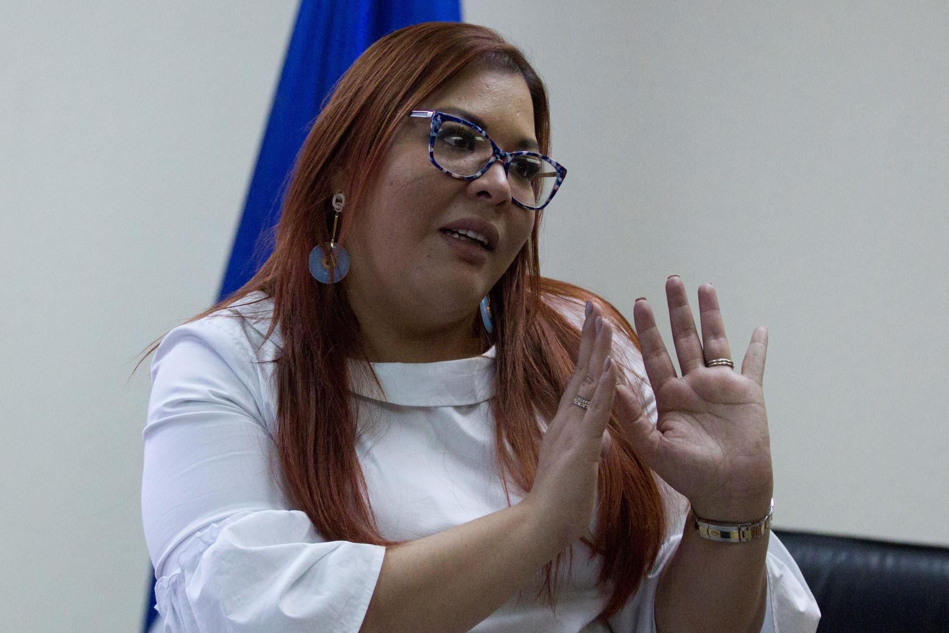 La titular del Comisionado Nacional de los Derechos Humanos en Honduras, Blanca Izaguirre, en una foto de archivo. EFE/Gustavo Amador