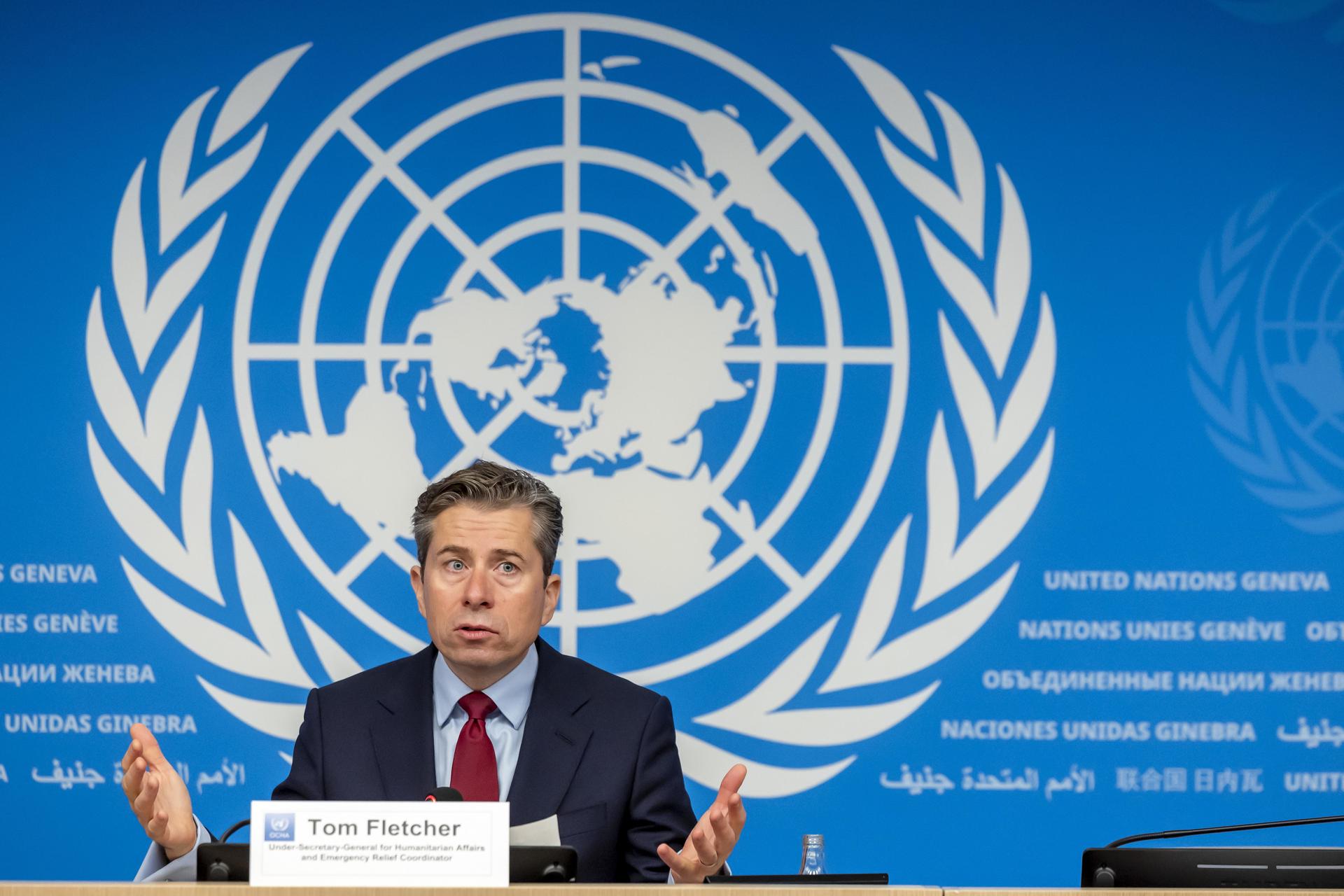 El subsecretario general de la ONU para Asuntos Humanitarios, Tom Fletcher, en una foto de archivo. EFE/EPA/SALVATORE DI NOLFI