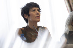 SANTANDER, 23/06/2025.- La ministra de Inclusión, Seguridad Social y Migraciones, Elma Saiz, en la Universidad Internacional Menéndez Pelayo (UIMP). EFE/Pedro Puente Hoyos