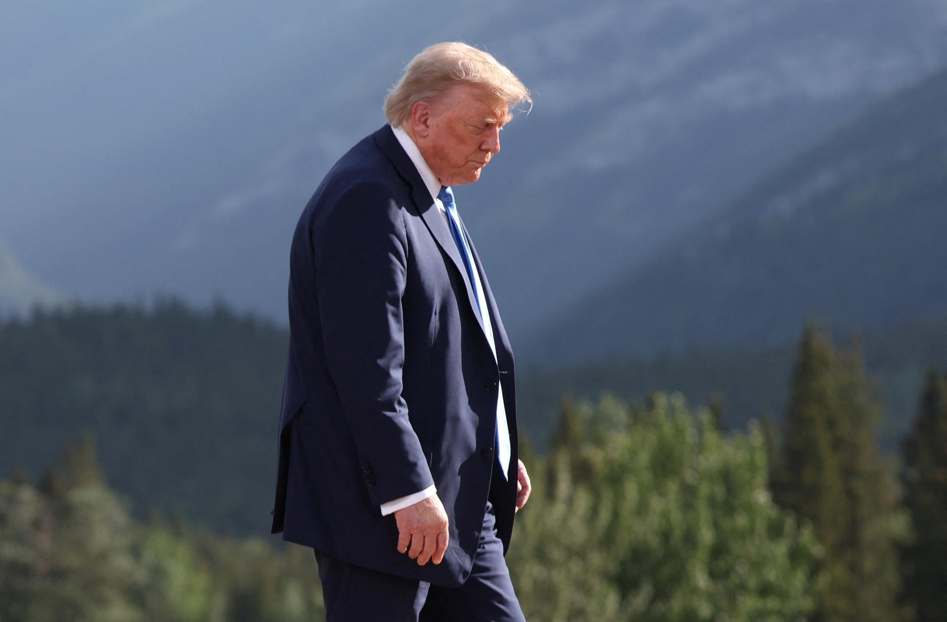 Fotografía del presidente de Estados Unidos, Donald Trump. EFE/Suzanne Plunkett