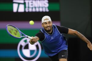 Foto de archivo del tenista australiano Nick Kyrgios, durante el torneo de Indian Wells disputado el pasado marzo. EFE/EPA/JOHN G. MABANGLO