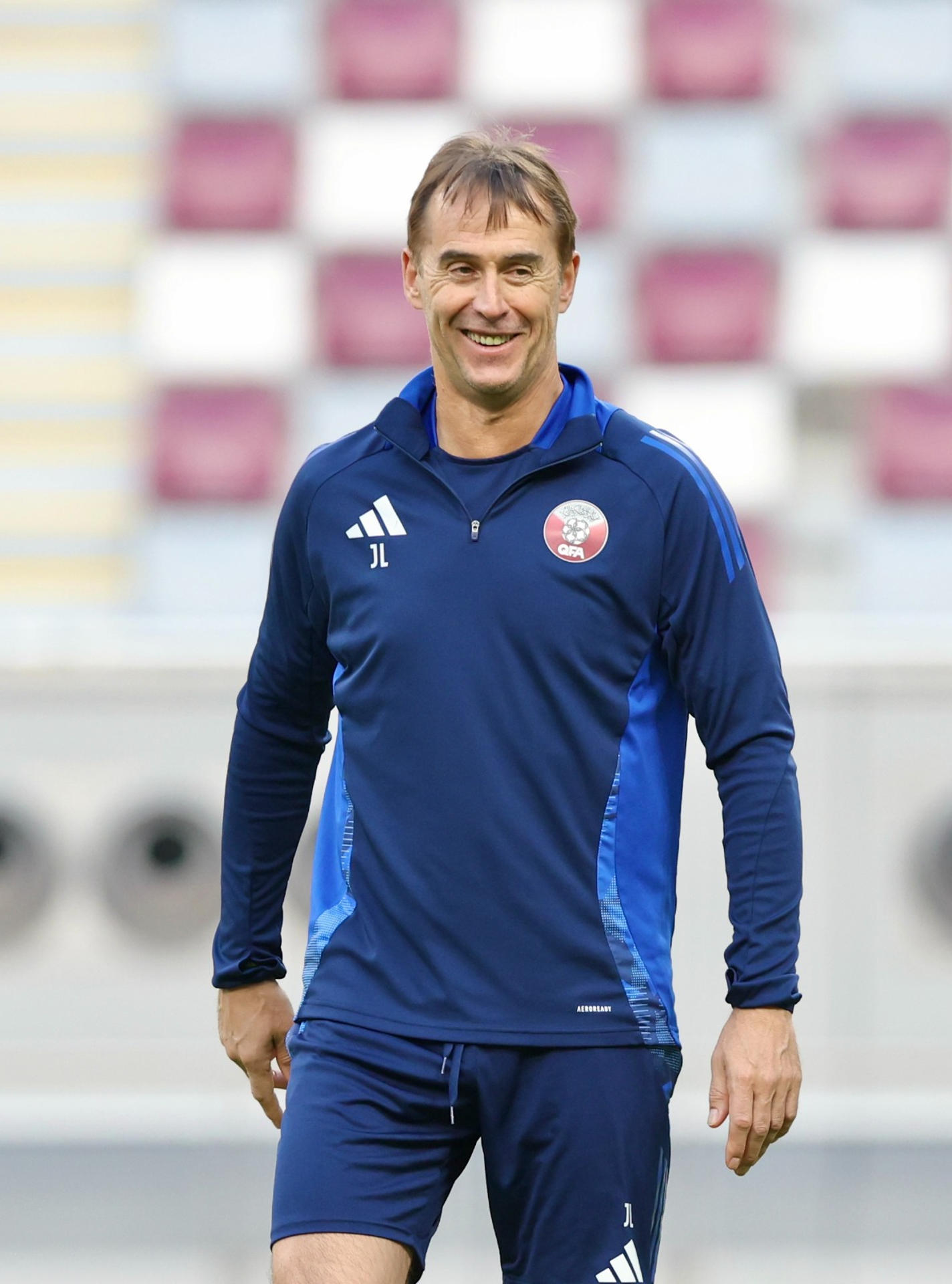 El entrenador Julen Lopetegui durante el entrenamiento llevado a cabo con su nuevo equipo,, el Qatar. EFE/Federación catarí de Fútbol (QFA)
