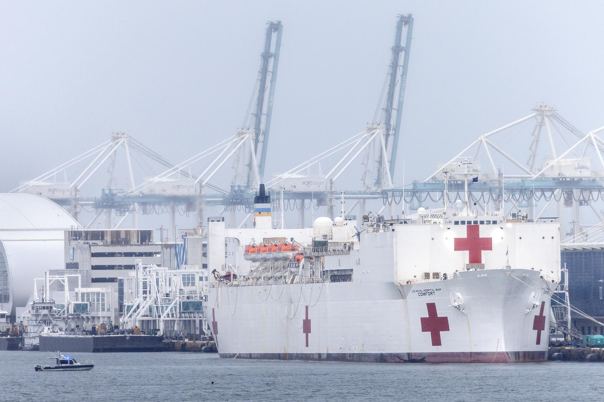 Buque hospital USNS Comfort de la Marina de los EE.UU. EFE//Cristobal Herrera-Ulashkevich
