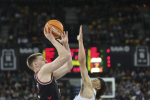 El ala pívot belga del Bilbao Basket, Thijs de Ridder en el Bilbao Arena en foto de archivo de Luis Tejido. EFE