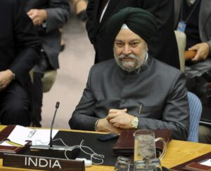 Fotografía de archivo del ministro indio de Petróleo y Gas, Hardeep Singh Puri, en Nueva York (NY, EE.UU.). EFE/Justin Lane