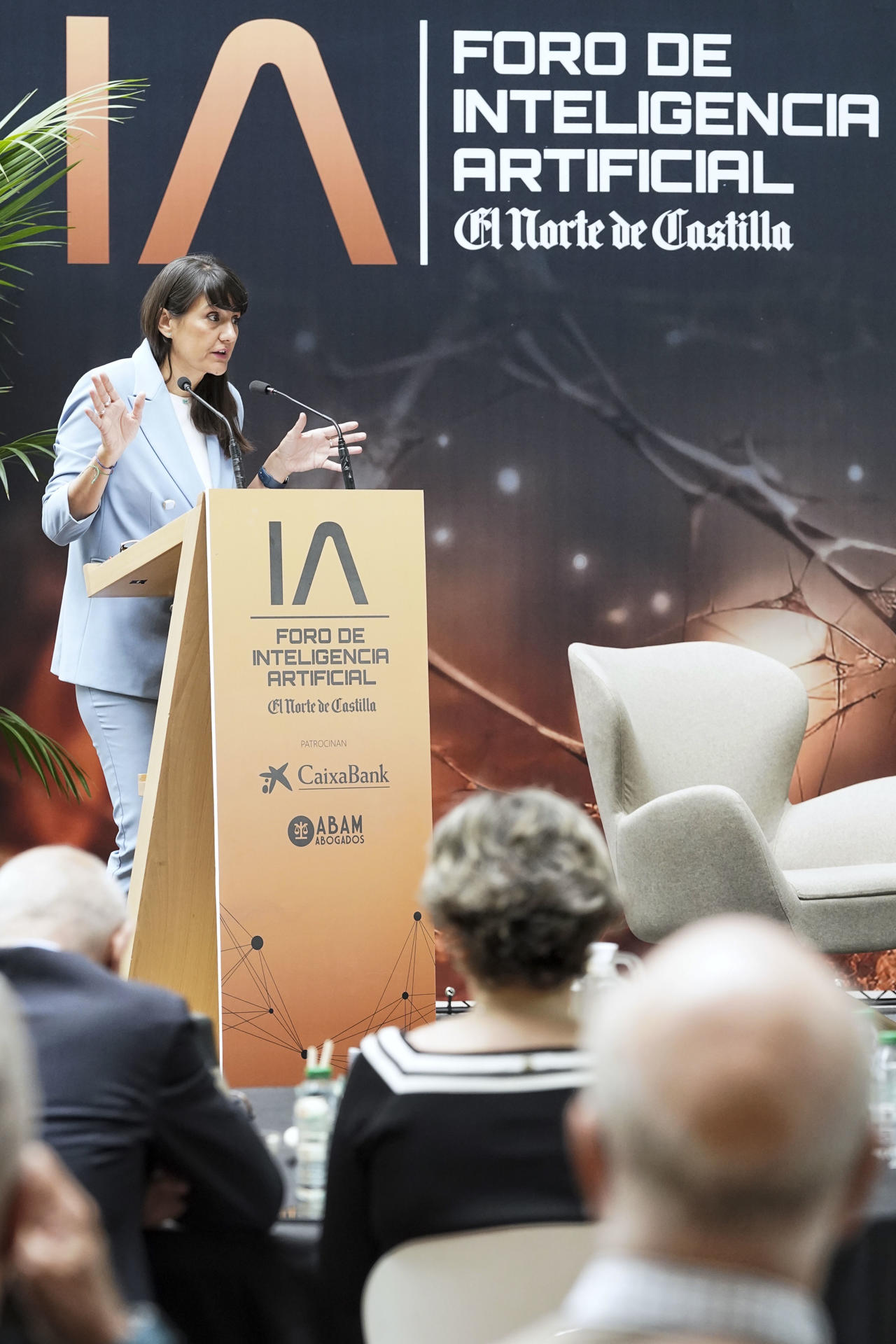 La Secretaria de Estado de Digitalización e Inteligencia Artificial, María González Veracruz, inaugura este martes en Valladolid unas jornadas sobre Inteligencia Artificial organizadas por El Norte de Castilla.EFE/Nacho Gallego